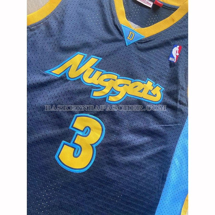 Maillot Denver Nuggets Allen Iverson NO 3 Mitchell & Ness 2006-07 Bleu2